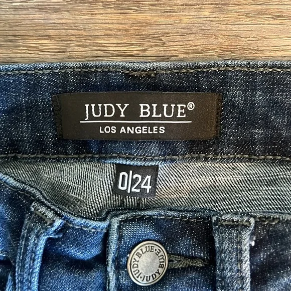 Judy Blue Skinny Fit Mid Rise Women's Blue Skinny Jeans - 24 - Picture 5 of 12